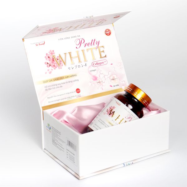 Viên uống sáng da Pretty White Cellagen ++