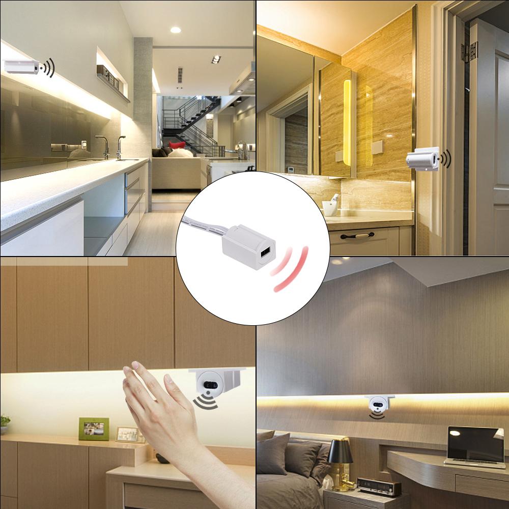 Công tắc cảm biến quét tay nhạy, khoảng cách quét tay khoảng 1-6cm, phù hợp với đèn dải LED hoặc bất cứ nơi nào cần công tắc cảm ứng.