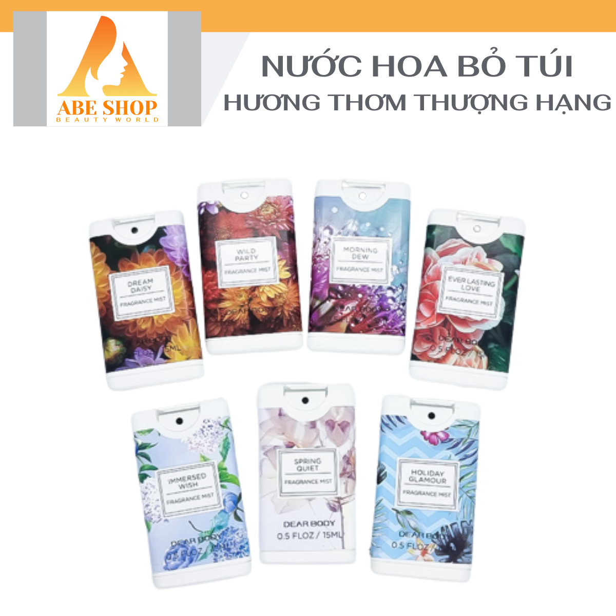 Nước Hoa Bỏ Túi DEAR BODY 15ML - Siêu Tiện Lợi - Gọn Nhẹ Dễ Sử Dụng - Phù Hợp Học Sinh - Sinh Viên Việt Nam