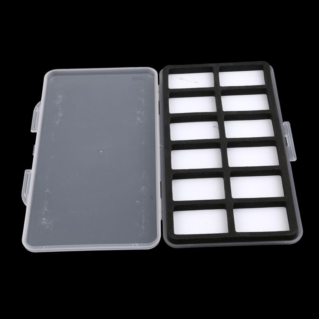 Fly Fishing Box 12 Compartments Foams Insert Slim Fly Box Flies Hook Case