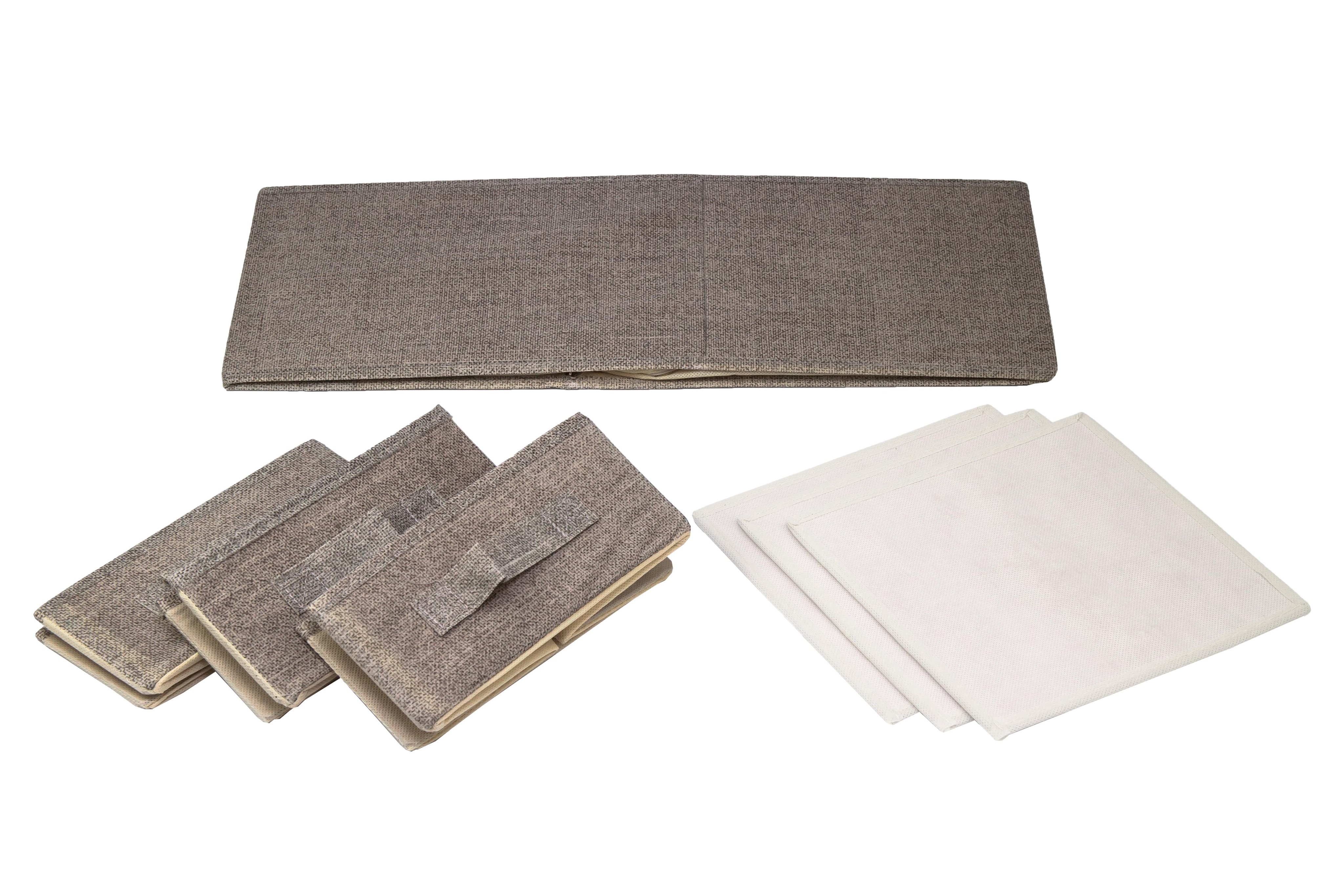 Tủ đựng đồ mini 3 ngăn HQ1 phong cách Hàn trang nhã – Hộp vải đựng đồ đa năng 3 tầng Hàn Quốc chính hãng