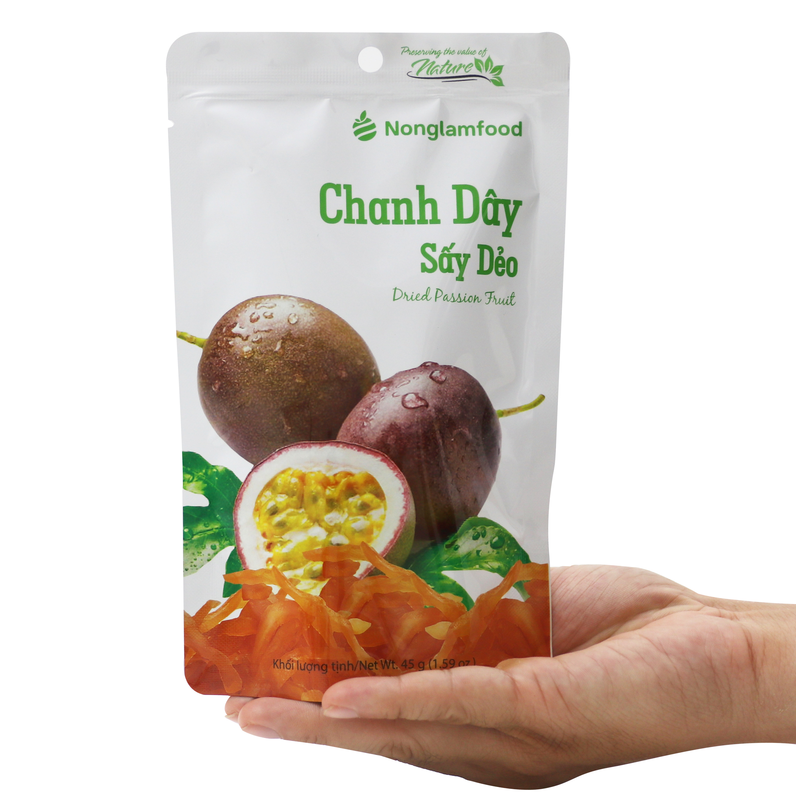 Combo 10 túi Chanh Dây sấy dẻo Nonglamfood 45g | Healthy Snack | Ăn vặt văn phòng | Trái cây sấy dẻo tốt cho sức khỏe