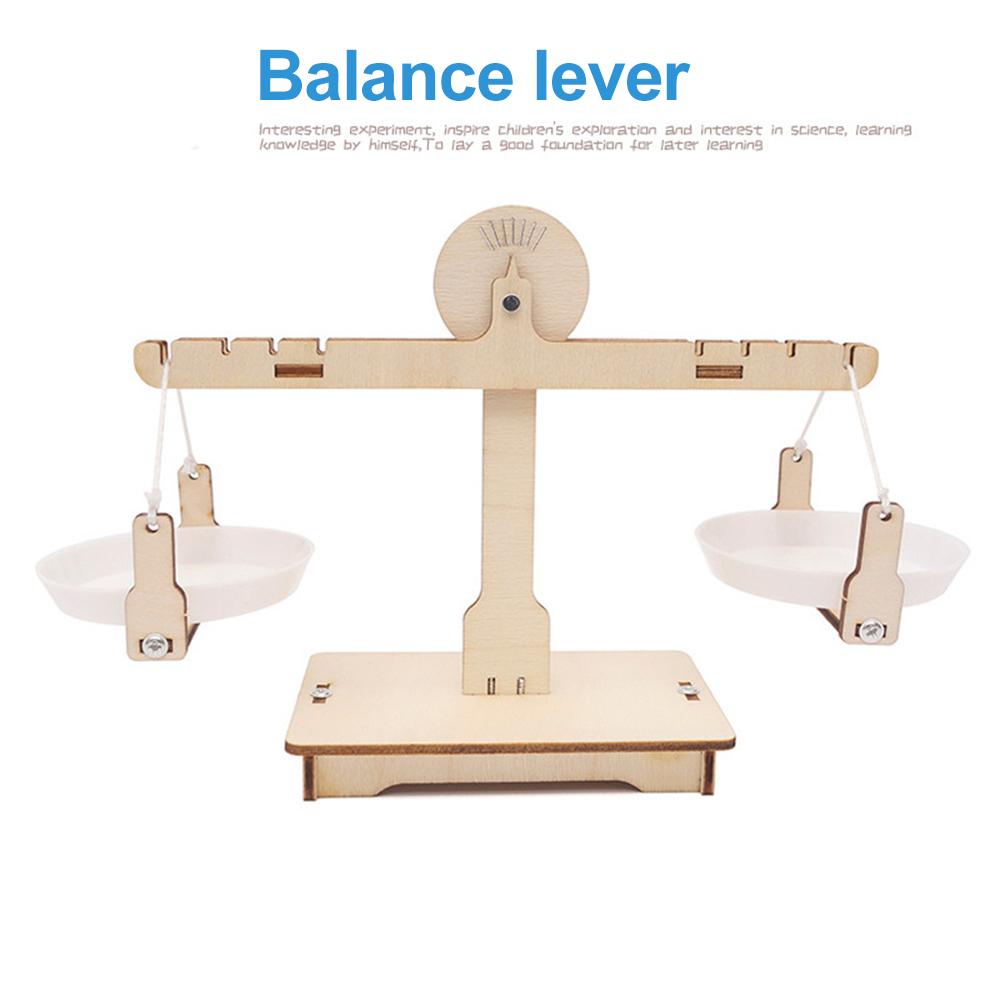 DIY Balance Scale Lever Wooden Weighing Scale Science Math Teaching Scale Early Educational Balancing Toy for Students