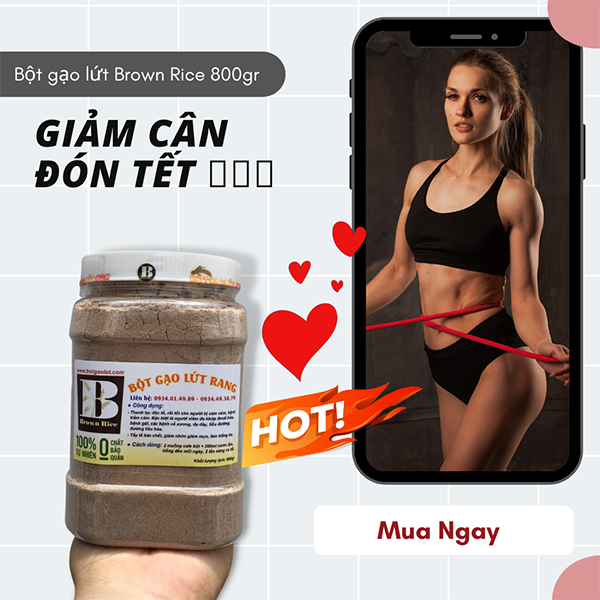 BỘT GẠO LỨT GIẢM CÂN BROWN RICE (HỘP 800G)