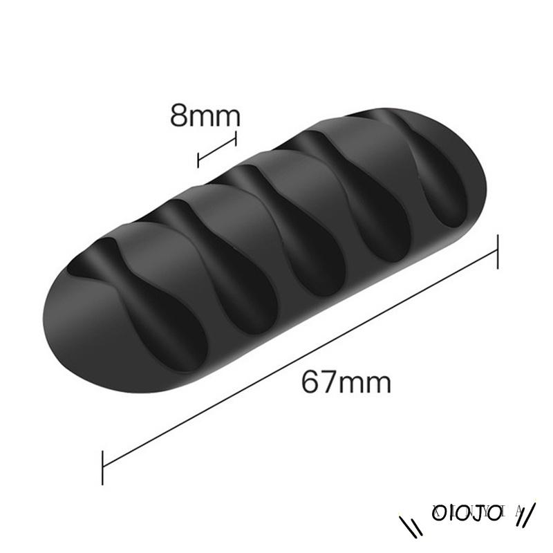 Kẹp Silicon 5 Lỗ Dán Cố Định Dây Cáp Sạc, Dây Điện, Tai Nghe Sắp Xếp Gọn Gàng Cho Bàn Làm Việc - TakyHome 5679