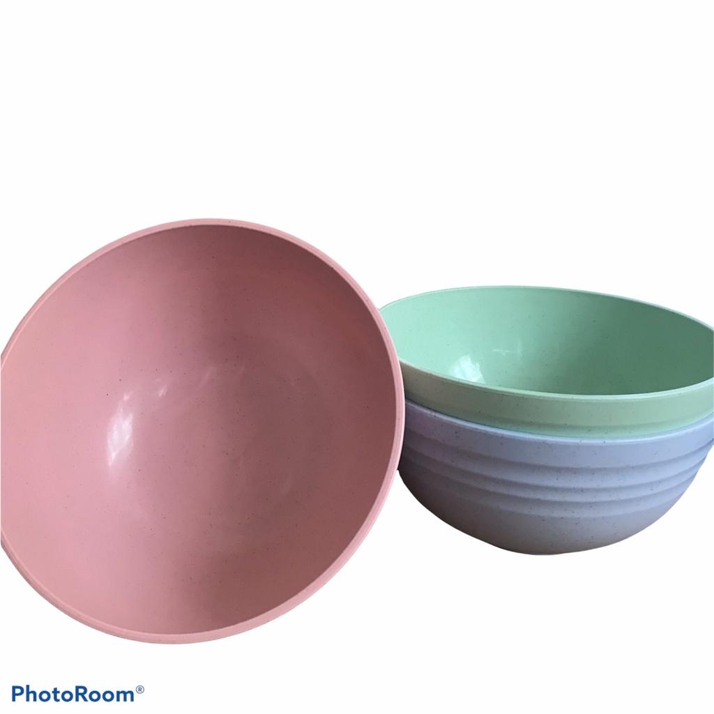 Bộ 3 cái bát tô lúa mạch chống vỡ, chống nóng đủ màu cho khách