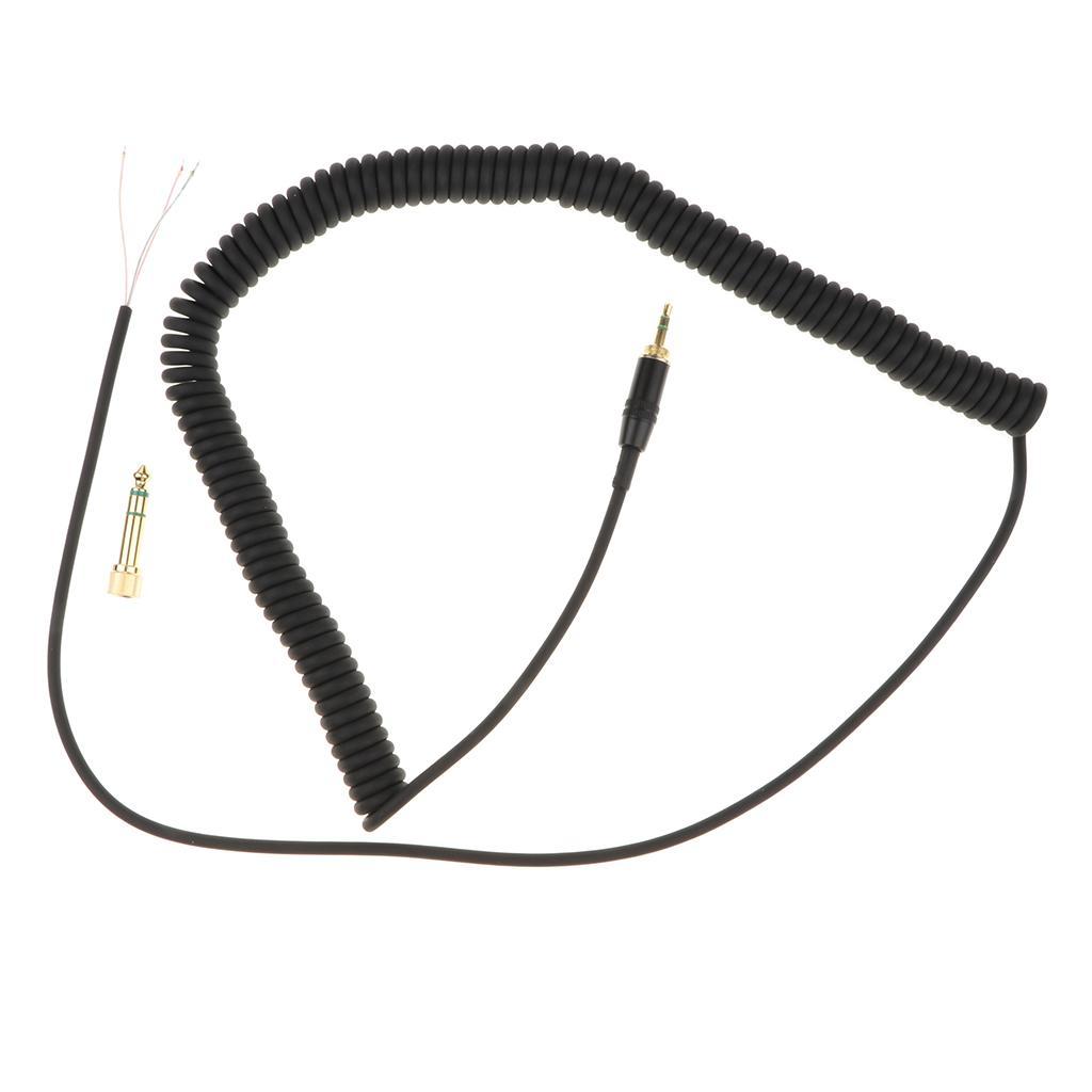 Spring Audio Line Cable For MDR7506 V6 Headphones Headset Replacement