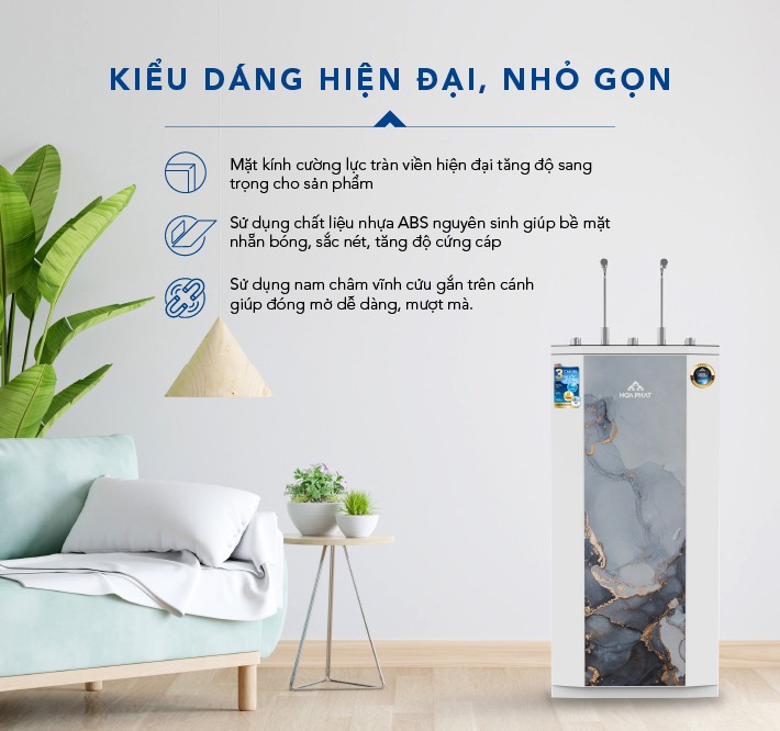 Máy lọc nước RO nóng lạnh 10 lõi Hòa Phát HWBR3A1021 - đạt chuẩn uống trực tiếp tại vòi - bảo hành 36 tháng - Hàng Chính Hãng