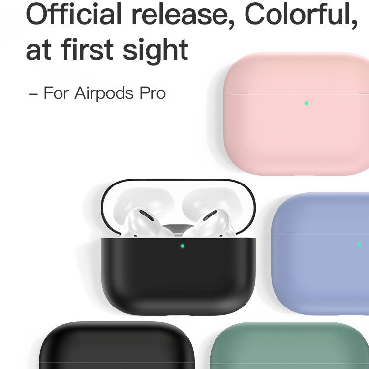 Green - Bao case chống sốc silicon siêu mỏng cho tai nghe Apple Airpods Pro hiệu Totu AA-095 (Mỏng 0.7mm, bảo vệ toàn diện, vật liệu cao cấp) - Hàng nhập khẩu