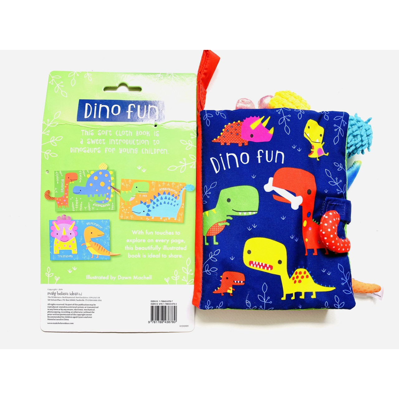 Dino Fun Cloth Book - Sách Vải Chủ Đề Về Khủng Long Vui Vẻ