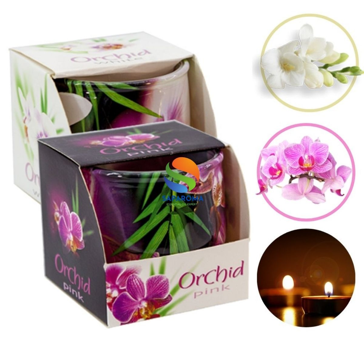 Combo 2 ly nến thơm tinh dầu Bartek Orchid 100g - lan hồ điệp, nến trang trí, thơm phòng, thư giãn, Hỗ trợ khử mùi