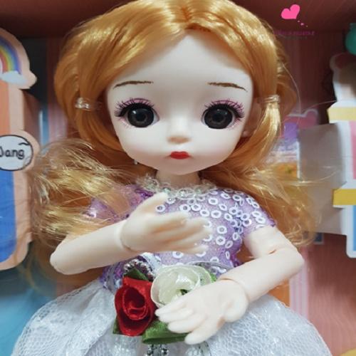 Đồ Chơi Búp Bê BJD Chibi Xe Đẩy Thú Cưng (búp bê mắt đá, có khớp)