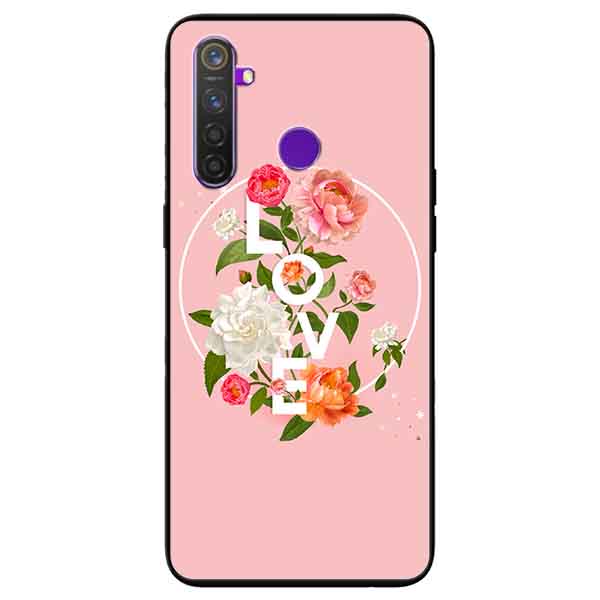 Ốp lưng in cho Realme 5 Pro/ Realme Q Mẫu LOVE Hoa