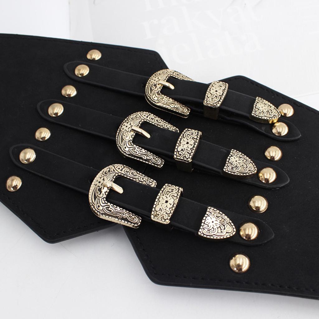 Women Waist Belt Casual Elastic Alloy Buckle PU Leather Fashion Durable Wide Belt for Dress Shirt Skirt Decoration Waistband