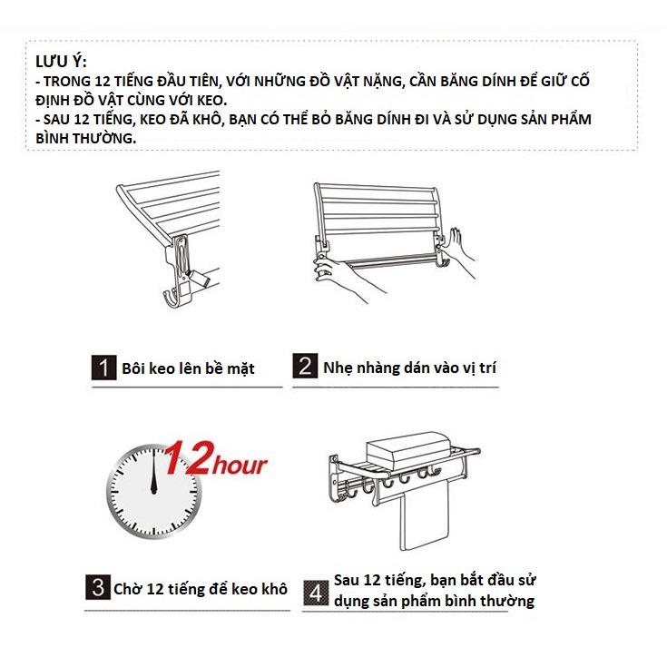 Keo Dán Tường Đa Năng, Keo Gắn Kệ Inox, Hợp Kim, Kim Loại Gắn Với Tường, Keo Chịu Nước, Không Khoan Tường. TakyHome 6010