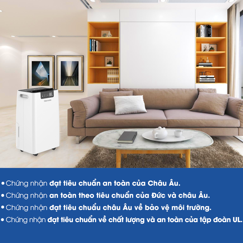 Máy hút ẩm gia dụng chính hãng Dorosin ER-650E /Công suất hút ẩm 50lít/ngày/Cảm ứng điện tử thông minh