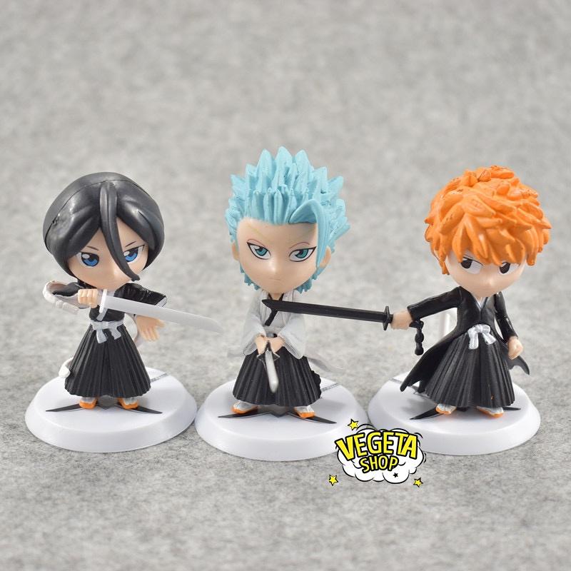 Mô hình Bleach - Set 6 Bleach Kurosaki Ichigo Kuchiki Rukia Inoue Orihime Sado Yasutora Ishida Uryu Bount Kariya Jin 7cm