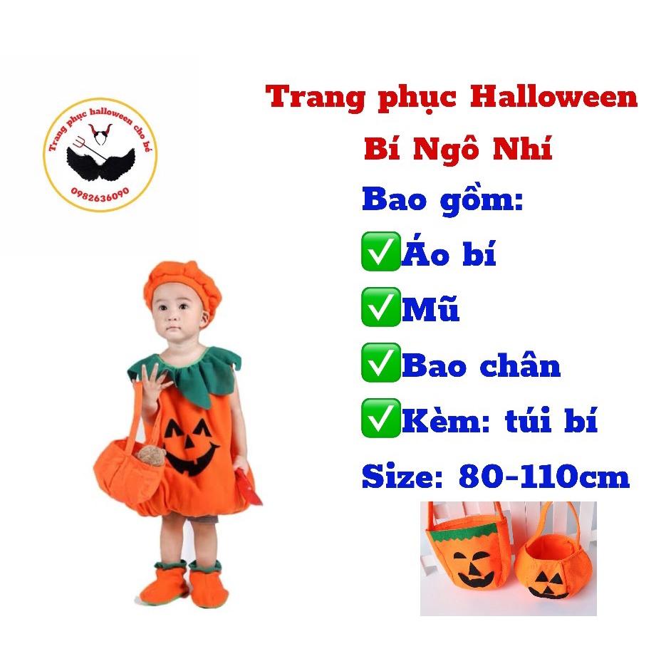 Trang phục halloween bí ngô nhí cho bé 1-4 tuổi (8-17kg