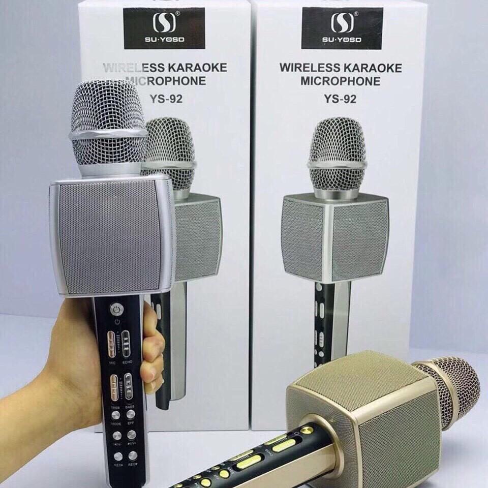 Micro Karaoke Bluetooth YS92 hát karaoke sân khấu, karaoke gia đình, chất lượng thu giọng tốt