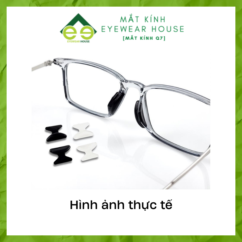 [1 cặp] Đệm Mũi Dán Mắt Kính Bằng Silicon Chống Trượt Hàng Nhật