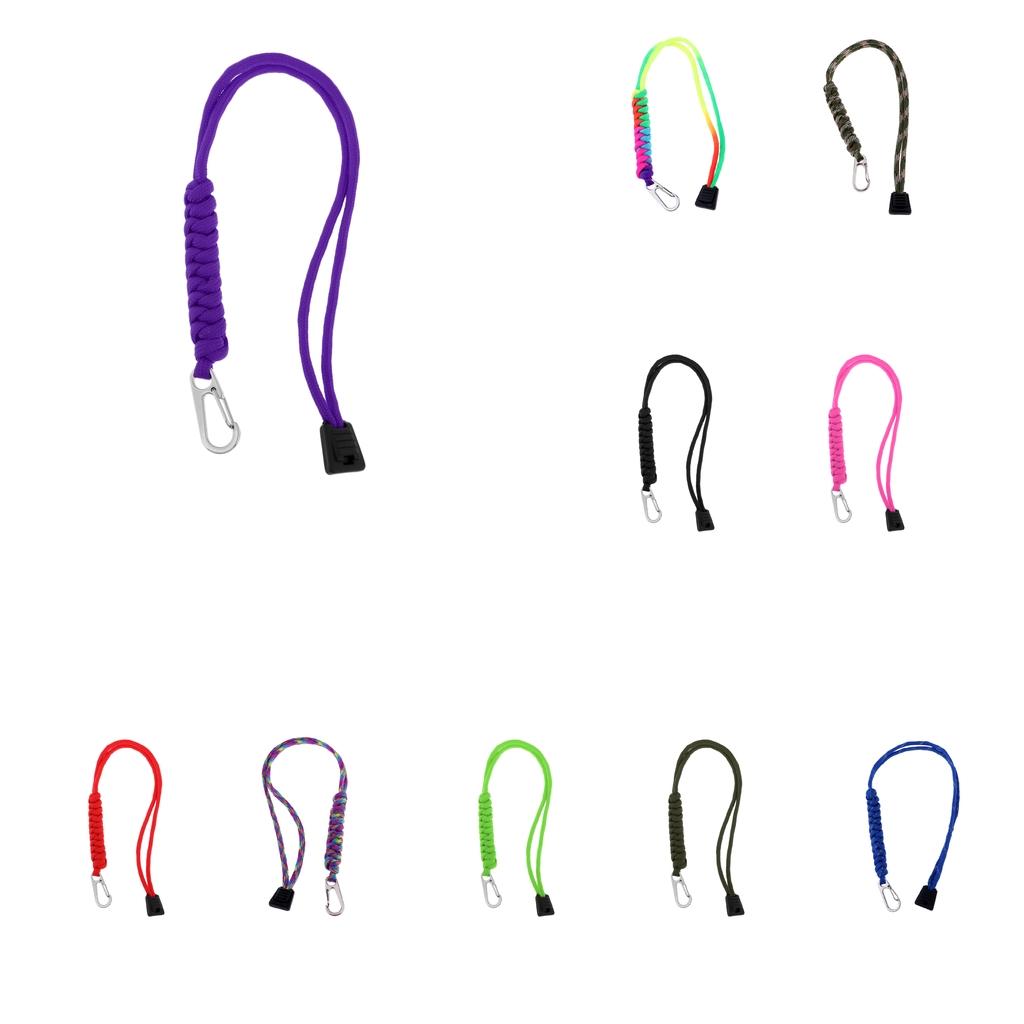 Outdoor Survival Kit Paracord Key Chain Rope Cord Lanyard Hanging String with Buckle Hook