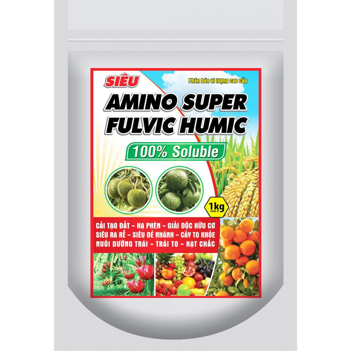 Phân bón hữu cơ : Amino Super Fulvic Humic