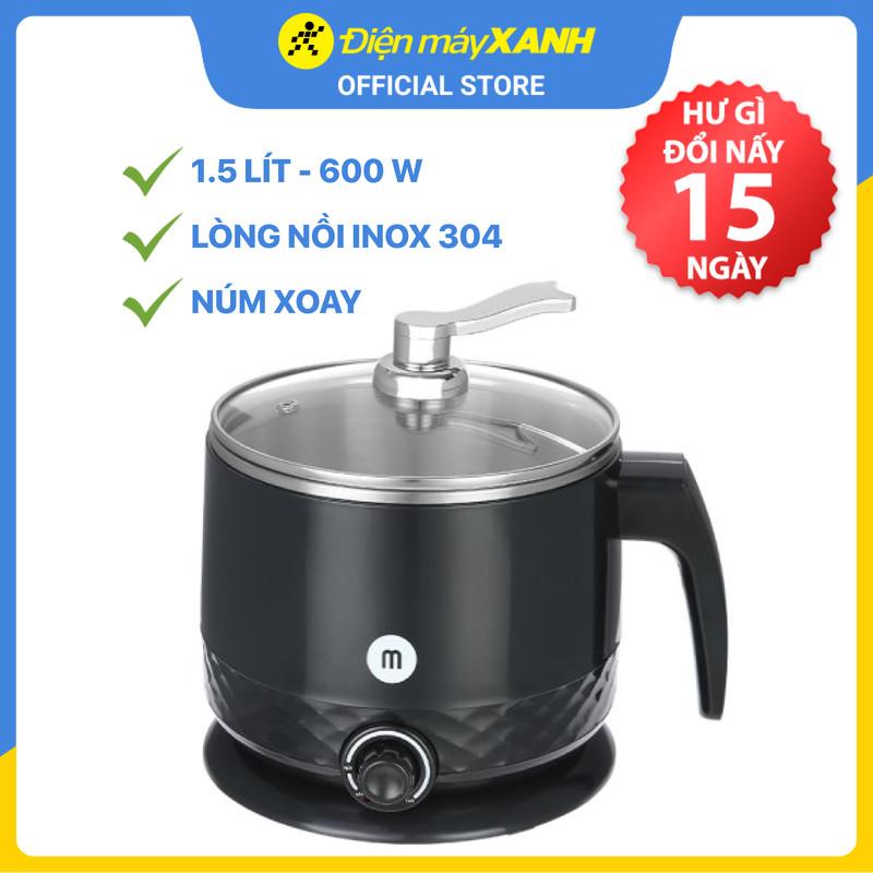 Ca nấu đa năng Mishio MK214 đen 1.5 lít - Hàng chính hãng