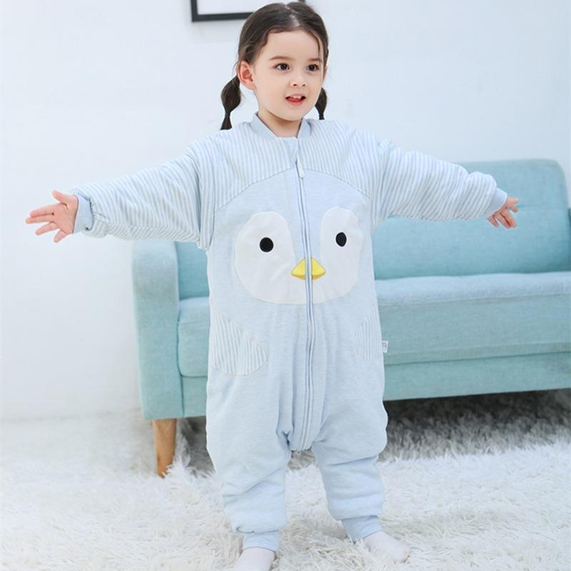 Có Thể Tháo Rời Tay Dành Cho Bé Kids Cho Bé Ngủ Cotton Cho Bé Giấc Ngủ Ngon Bao Thu Đông Trẻ Em Chia-Chân Váy Ngủ túi
