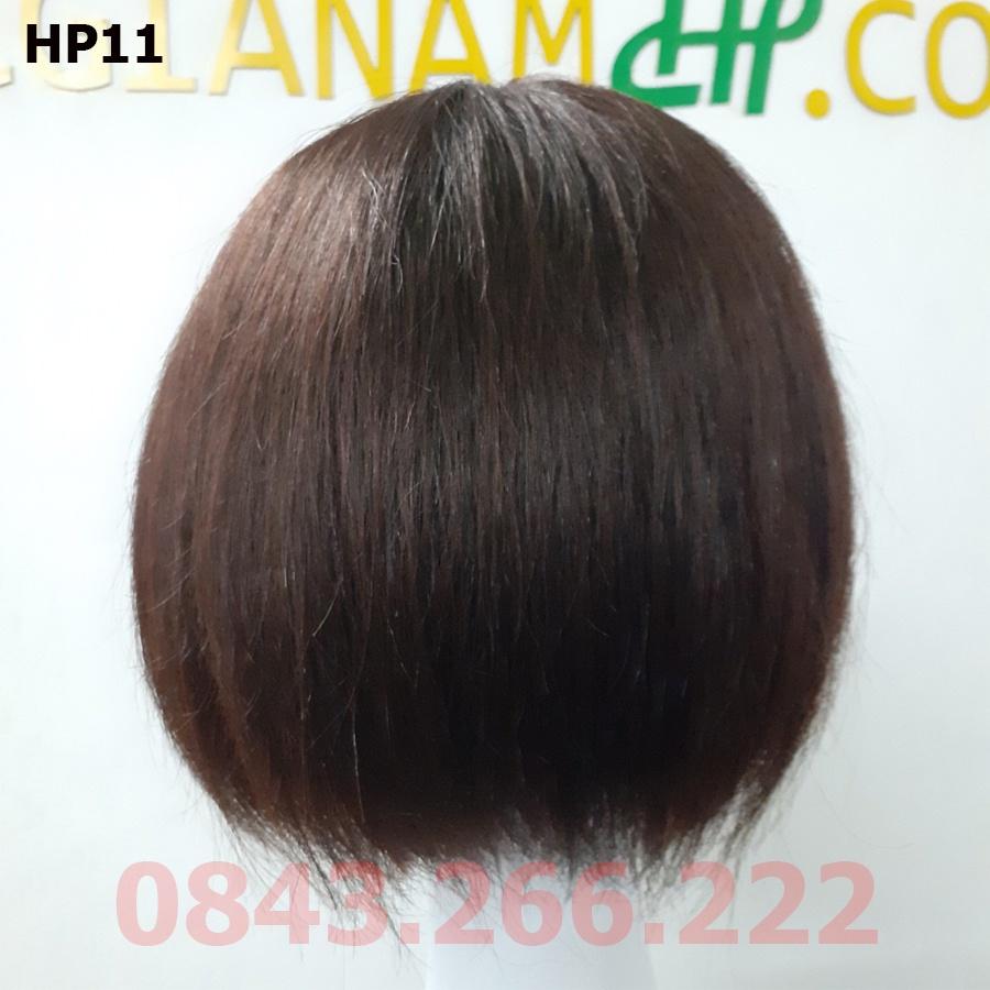 Tóc giả nữ ngắn ngang vai trẻ trung, làm từ tóc thật