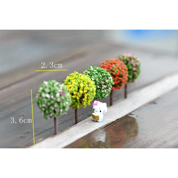 Tiểu cảnh mini ️ Mô hình cây nở hoa trang trí tiểu cảnh, non bộ, bán cạn