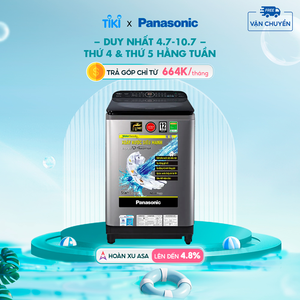 Máy Giặt Panasonic 8.5Kg NA-FD85X1LRV - Hàng Chính Hãng - chỉ giao hàng TP.HCM