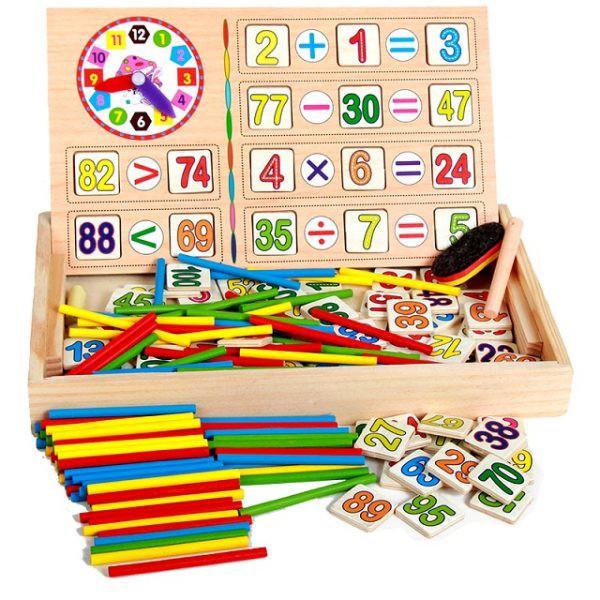 Đồ Chơi Gỗ Ghép Số và Que Tính - Bảng Học Toán Đa Năng Số Đến 99