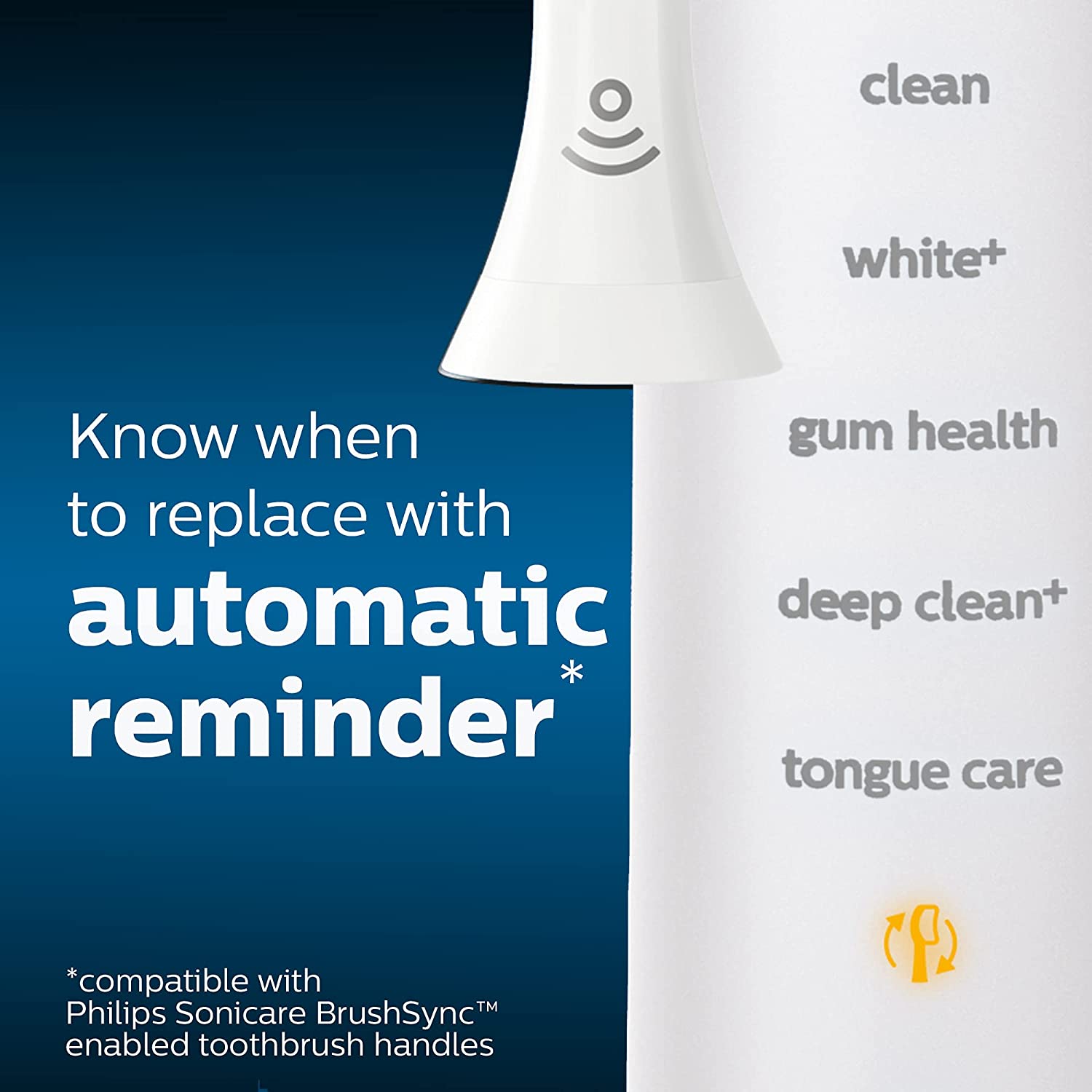 Đầu bàn chải đánh răng thay thế chính hãng Philips Sonicare Gói đa dạng, Kiểm soát mảng bám cao cấp C3, Chăm sóc nướu cao cấp G3 & W3 Trắng cao cấp, 3 đầu bàn chải, Màu trắng, HX9073/65