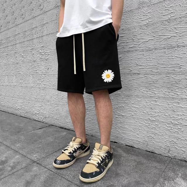 Quần short unisex G-ALPHA hoa cúc, quần lửng nam nữ ulzzang G-D002