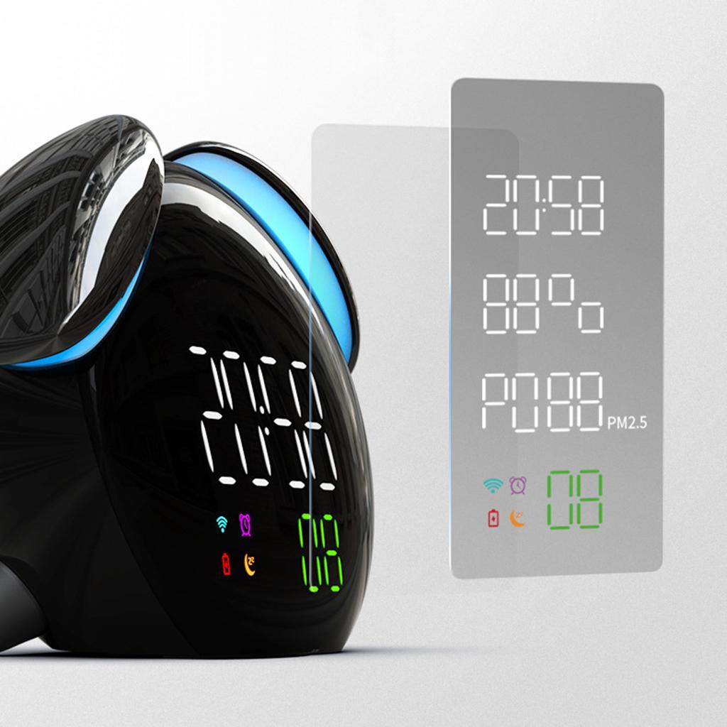 Bedside Digital Clock Night Light for Bedroom Black