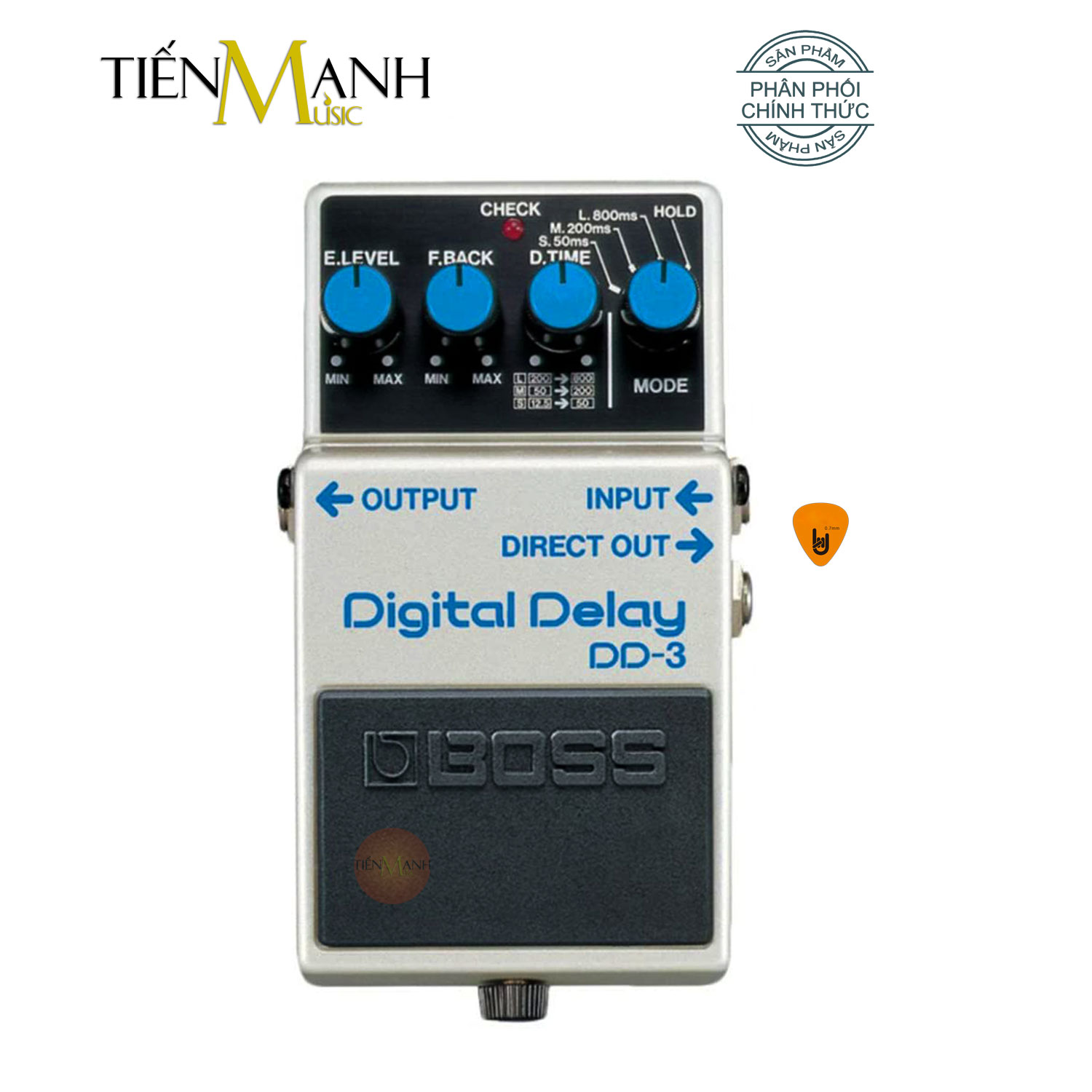 Phơ Guitar Boss DD-3T Digital Delay - Bàn Đạp Fuzz Pedals Effects DD3 DD3T Hàng Chính Hãng - Kèm Móng Gẩy DreamMaker