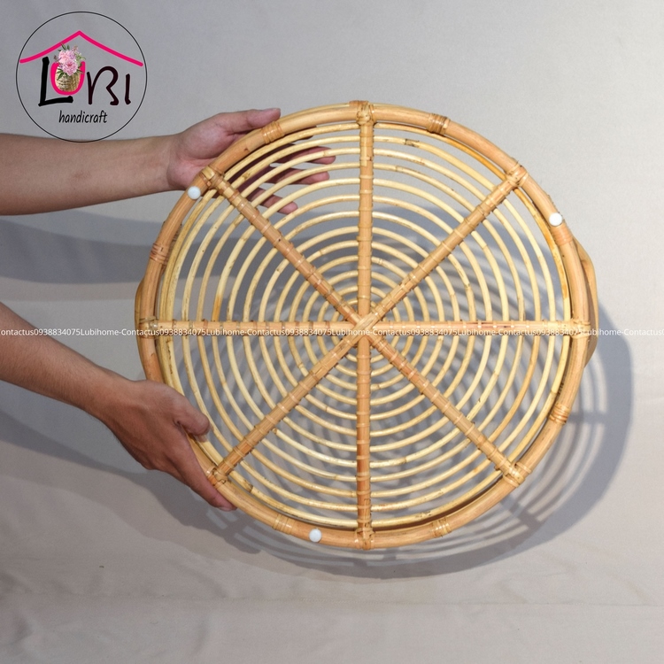Khay mây tròn đựng đồ - bộ 3 - sang trọng, tinh tế