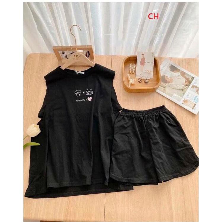 Sét bộ thể thao 3 món áo tanktop+ quần sooc+áo quây