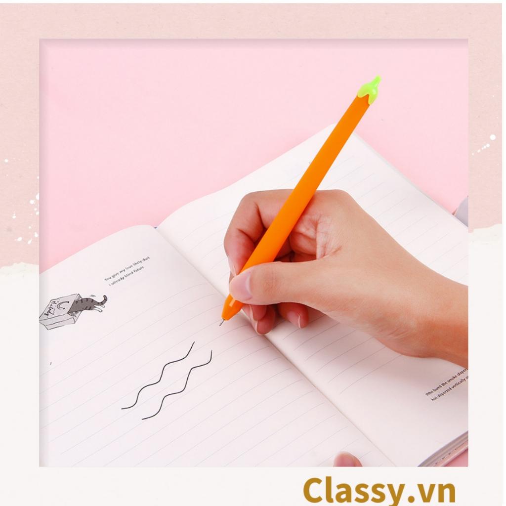 Bút gel hình trái cà Classy xinh xắn đáng yêu, mực đậm và đều PK1549