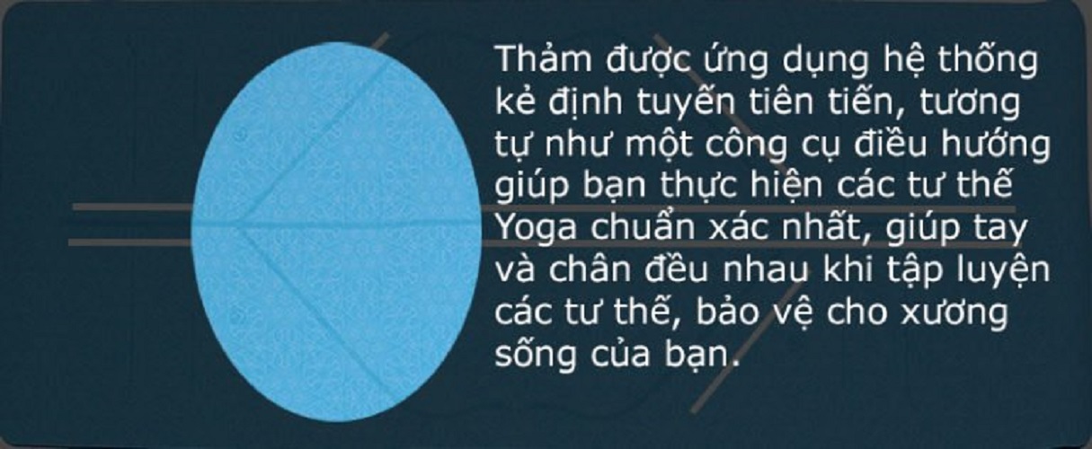 Thảm tập yoga định tuyến cao cấp DOPI DP1102-2 Chất liệu TPE siêu bám