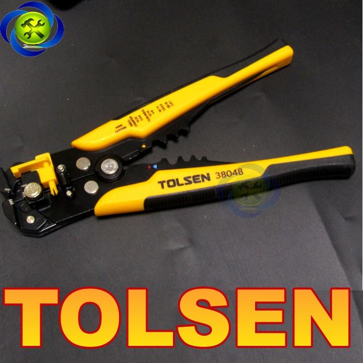 Kìm tuốt dây điện Tolsen 38048 đen vàng