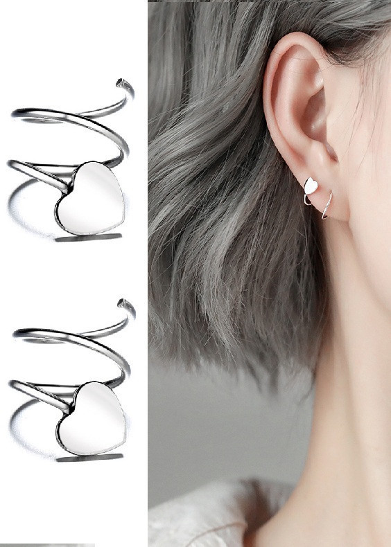 Bông tai lò xo khuyên tai lò xo mix trái tim ngọt ngào