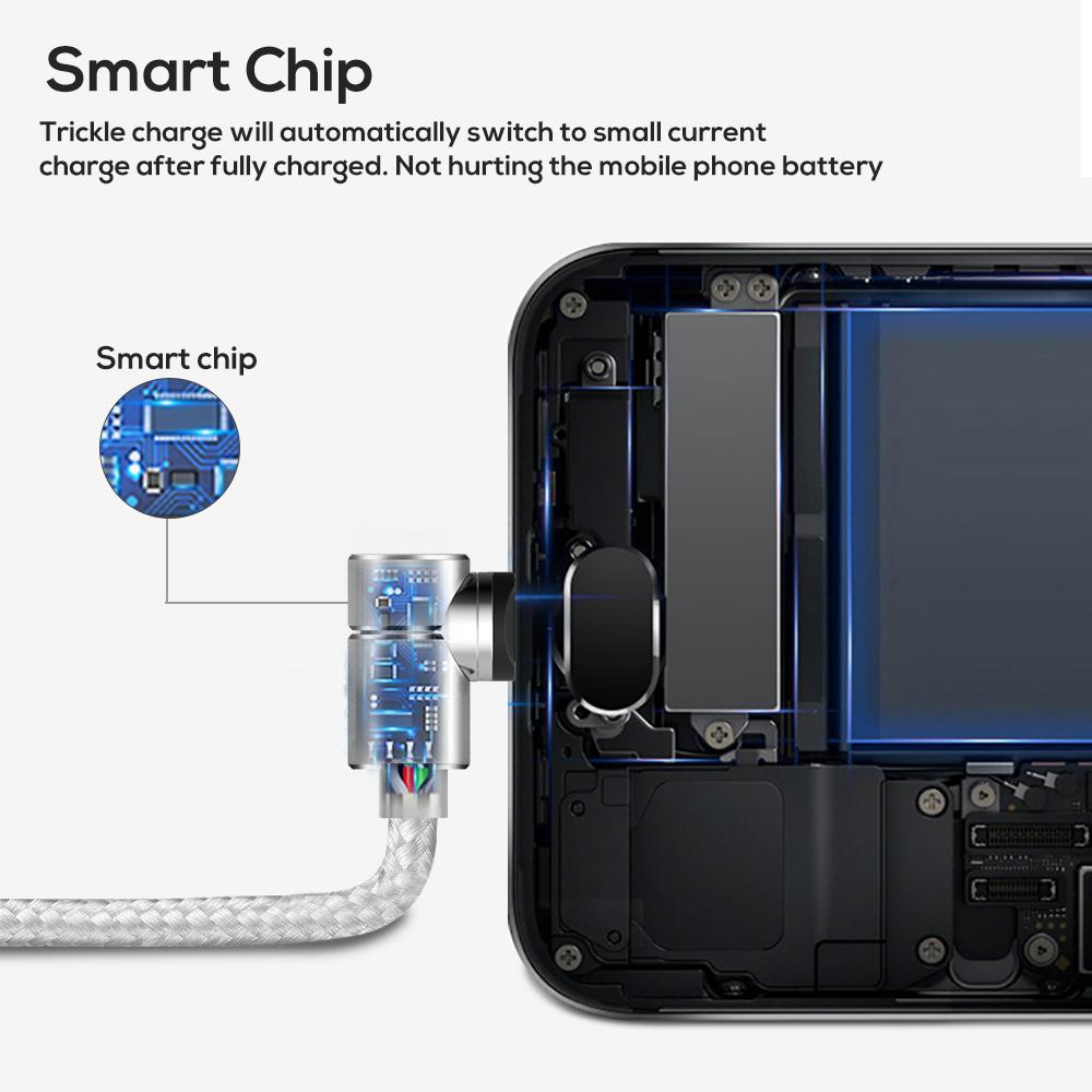 [HÀNG CHÍNH HÃNG] Cáp Nam Châm TOPK AM30 USB to Type-C 90 Độ L LED Bện Ni Lông Dành Cho Xiaomi Samsung Nokia Huawei - Phân phối bởi TOPK VIỆT NAM