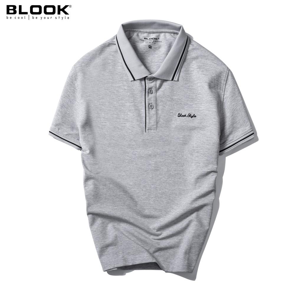 Áo polo nam slimfit BLOOK Vải thun cotton thêu logo đơn giản 33086 (HÌNH THẬT)