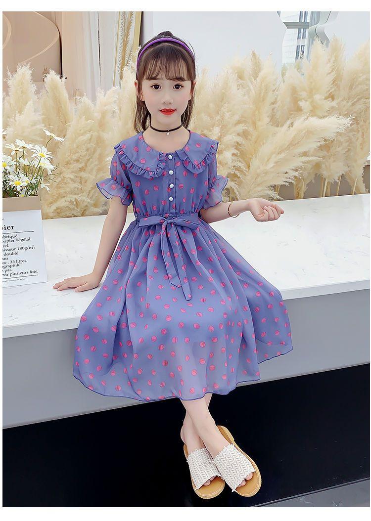 SHUANGYAN Cô gái ăn mặc mùa hè 2023 Mid-boy lưới váy công chúa phong cách phương Tây cho trẻ em mùa xuân và mùa thu chiffon váy