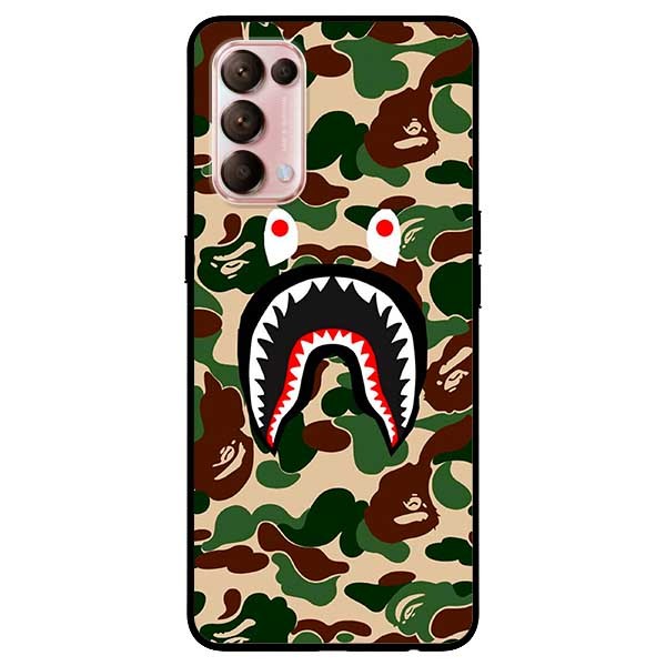 Ốp lưng dành cho Oppo Reno 5 mẫu Bape Camo Xanh Lá