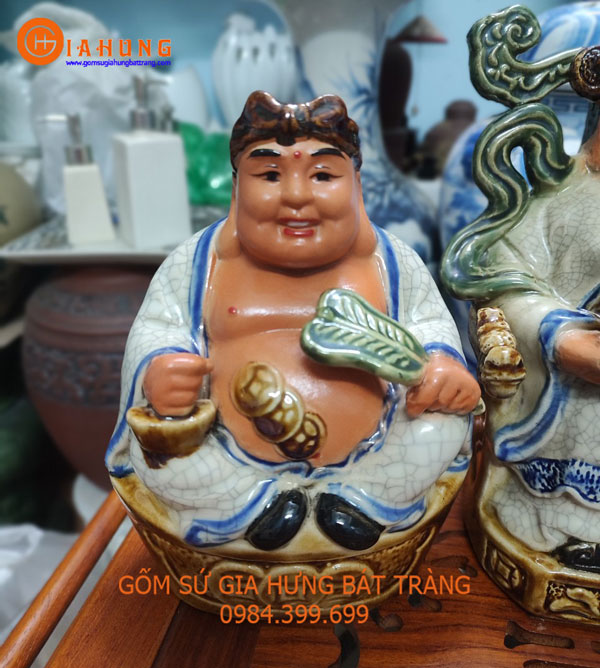 Tượng thần tài thổ địa bằng gốm sứ