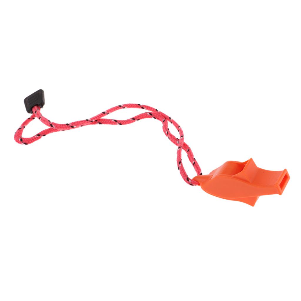 12Pcs Whistle with Lanyard for Safety Hiking Hunting Dog Training Orange