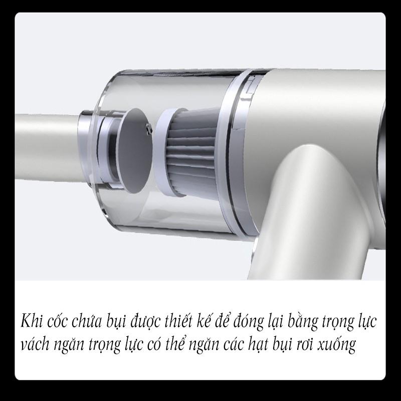 Máy Hút Bụi Tích Điện, Máy Hút Cầm Tay Mini, Hút Mọi Ngóc Ngách Trong Xe, Khe Cửa