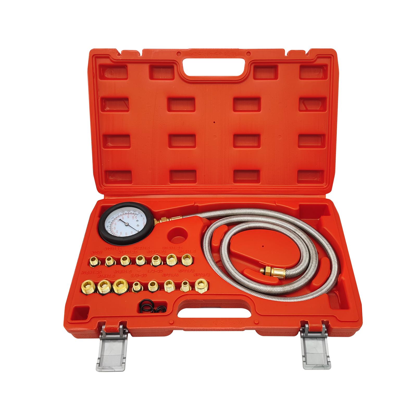 0-150 PSI Engine Fuel Injector Pump Pressure Tester Gauge Kit Oil Pressure Tester Tool Kit for Cars ATVs Trucks Use